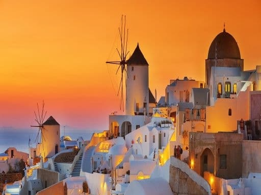 Oia at sunset, Santorini